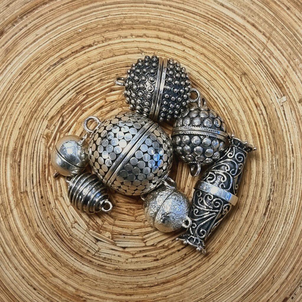 Echt zilveren magneetslot voor sieraden, zilveren magneetsluiting